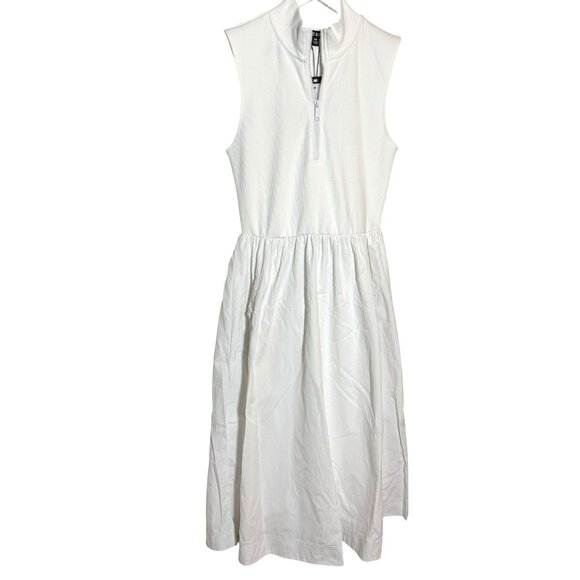 Steve Madden Berlin Dress white fit & Flare zip neck NWT - Picture 10 of 10